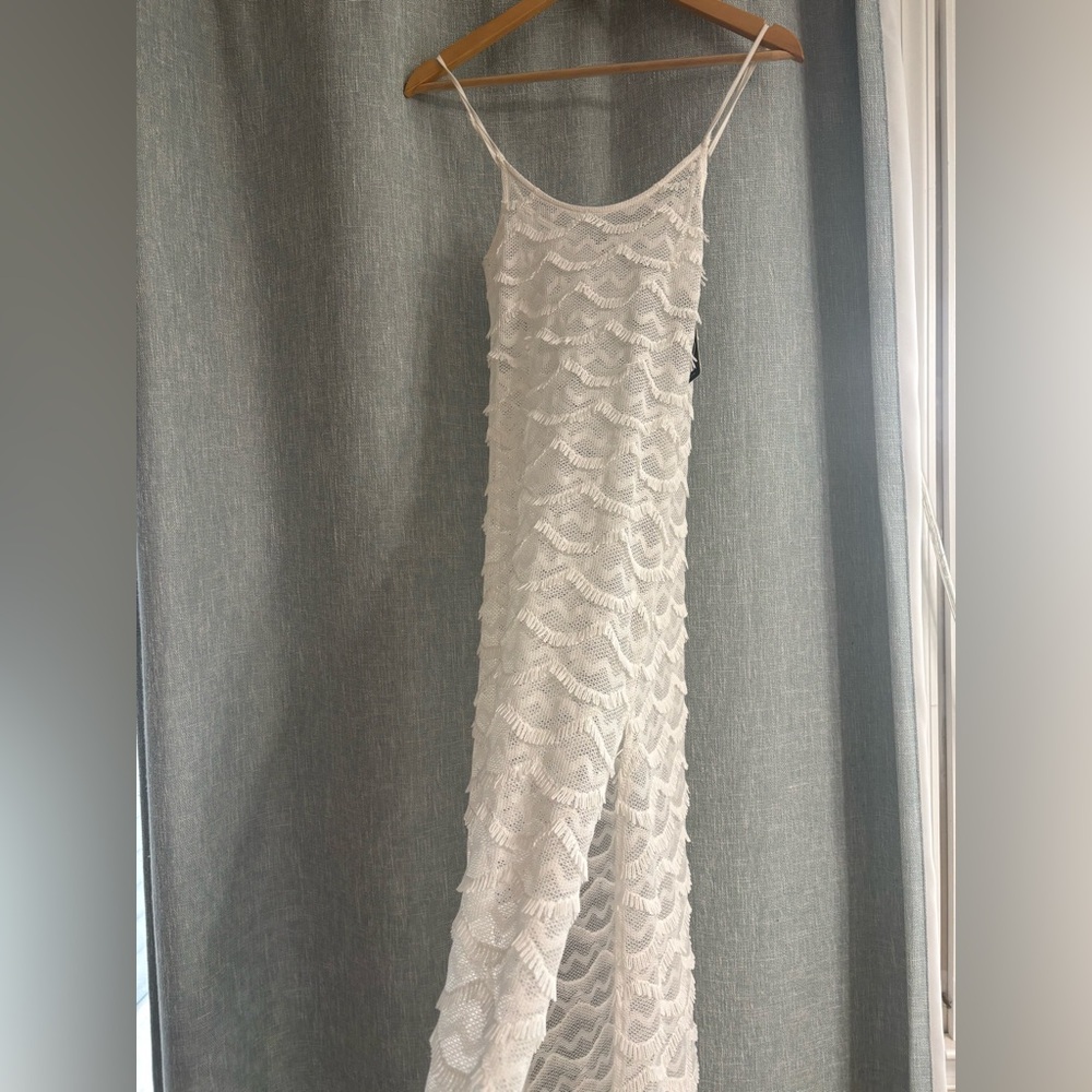 Full length white cover up size XS